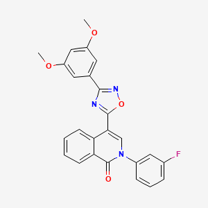 4-(3-(3,5-dimethoxyphenyl)-1,2,4-oxadiazol-5-yl)-2-(3-fluorophenyl)isoquinolin-1(2H)-one
