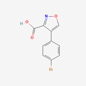 molecular formula C10H6BrNO3 B2575996 4-(4-Bromophenyl)-1,2-oxazole-3-carboxylic acid CAS No. 1542864-50-5