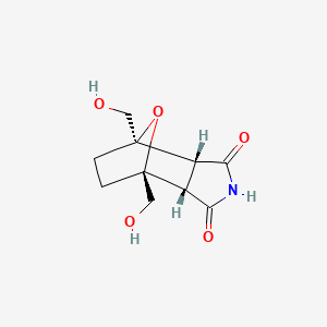 molecular formula C10H13NO5 B2575997 Bis(hydroxymethyl)norcantharimide CAS No. 2135776-49-5