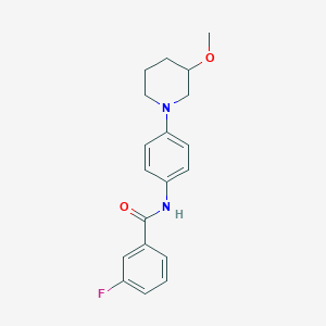 3-fluoro-N-(4-(3-methoxypiperidin-1-yl)phenyl)benzamide