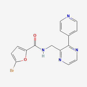 5-bromo-N-{[3-(pyridin-4-yl)pyrazin-2-yl]methyl}furan-2-carboxamide