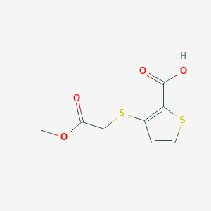 molecular formula C8H8O4S2 B2576027 3-[(2-甲氧基-2-氧代乙基)硫代]-2-噻吩甲酸 CAS No. 251096-93-2