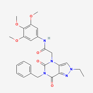 molecular formula C25H27N5O6 B2576035 N-(2-氟苯基)-2-({6-[4-(4-氟苯基)哌嗪-1-基]嘧啶-3-基}硫代)乙酰胺 CAS No. 951616-46-9