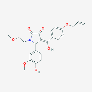 molecular formula C24H25NO7 B257604 4-[4-(allyloxy)benzoyl]-3-hydroxy-5-(4-hydroxy-3-methoxyphenyl)-1-(2-methoxyethyl)-1,5-dihydro-2H-pyrrol-2-one 