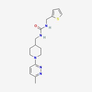 molecular formula C17H23N5OS B2576062 1-((1-(6-Methylpyridazin-3-yl)piperidin-4-yl)methyl)-3-(thiophen-2-ylmethyl)urea CAS No. 1797955-42-0