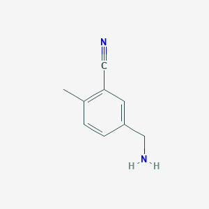 molecular formula C9H10N2 B2576064 5-(Aminomethyl)-2-methylbenzonitrile CAS No. 1261450-47-8