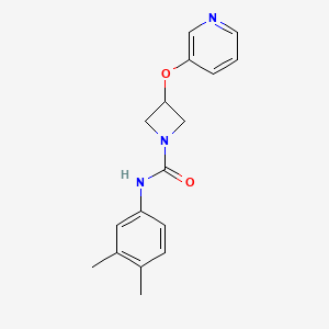 molecular formula C17H19N3O2 B2576065 N-(3,4-dimethylphenyl)-3-(pyridin-3-yloxy)azetidine-1-carboxamide CAS No. 1904219-18-6
