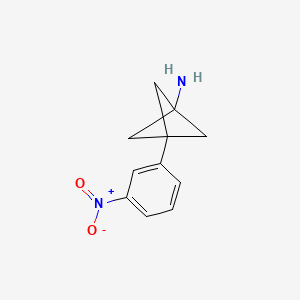 molecular formula C11H12N2O2 B2576084 3-(3-Nitrophenyl)bicyclo[1.1.1]pentan-1-amine CAS No. 2287317-95-5