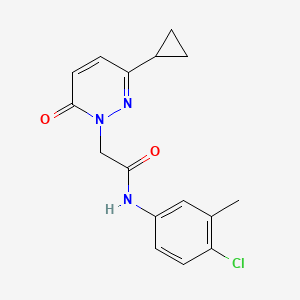 N-(4-chloro-3-methylphenyl)-2-(3-cyclopropyl-6-oxopyridazin-1(6H)-yl)acetamide