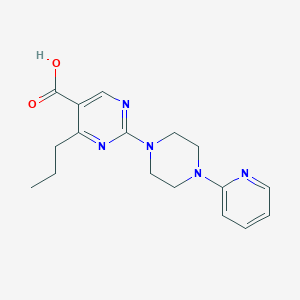 molecular formula C17H21N5O2 B2576092 4-Propyl-2-(4-pyridin-2-ylpiperazin-1-yl)pyrimidine-5-carboxylic acid CAS No. 1340853-67-9