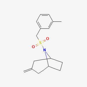 molecular formula C16H21NO2S B2576093 (1R,5S)-8-((3-methylbenzyl)sulfonyl)-3-methylene-8-azabicyclo[3.2.1]octane CAS No. 2320467-45-4
