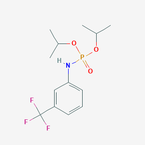 molecular formula C13H19F3NO3P B2576103 N-二(丙-2-氧基)磷酰基-3-(三氟甲基)苯胺 CAS No. 50672-31-6