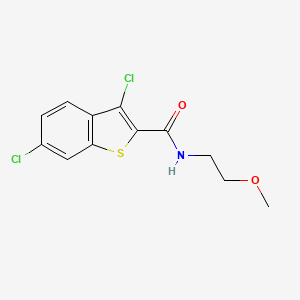 molecular formula C12H11Cl2NO2S B2576108 3,6-dichloro-N-(2-methoxyethyl)-1-benzothiophene-2-carboxamide CAS No. 331948-57-3