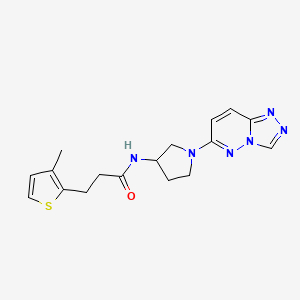 3-(3-methylthiophen-2-yl)-N-(1-{[1,2,4]triazolo[4,3-b]pyridazin-6-yl}pyrrolidin-3-yl)propanamide