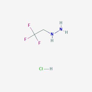 molecular formula C2H6ClF3N2 B2576126 (2,2,2-Trifluoroethyl)hydrazine hydrochloride CAS No. 1081515-82-3