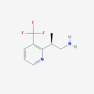 molecular formula C9H11F3N2 B2576135 (2S)-2-[3-(Trifluoromethyl)pyridin-2-yl]propan-1-amine CAS No. 2248185-77-3