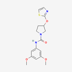 N-(3,5-dimethoxyphenyl)-3-(thiazol-2-yloxy)pyrrolidine-1-carboxamide