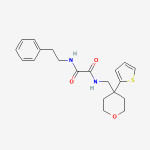 N1-phenethyl-N2-((4-(thiophen-2-yl)tetrahydro-2H-pyran-4-yl)methyl)oxalamide