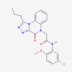 molecular formula C21H20ClN5O3 B2576153 N-(5-chloro-2-methoxyphenyl)-2-(4-oxo-1-propyl[1,2,4]triazolo[4,3-a]quinoxalin-5(4H)-yl)acetamide CAS No. 1261017-62-2