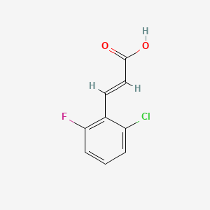 molecular formula C9H6ClFO2 B2576164 2-Chloro-6-fluorocinnamic acid CAS No. 206986-82-5; 392-22-3