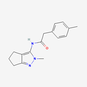 molecular formula C16H19N3O B2576170 N-(2-methyl-2,4,5,6-tetrahydrocyclopenta[c]pyrazol-3-yl)-2-(p-tolyl)acetamide CAS No. 1211151-21-1