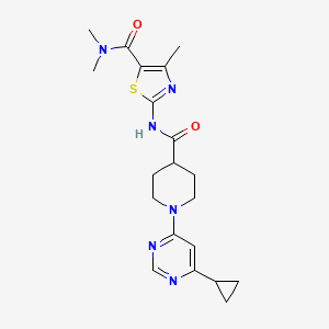 2-(1-(6-cyclopropylpyrimidin-4-yl)piperidine-4-carboxamido)-N,N,4-trimethylthiazole-5-carboxamide