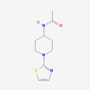 molecular formula C10H15N3OS B2576214 N-(1-(thiazol-2-yl)piperidin-4-yl)acetamide CAS No. 596817-53-7