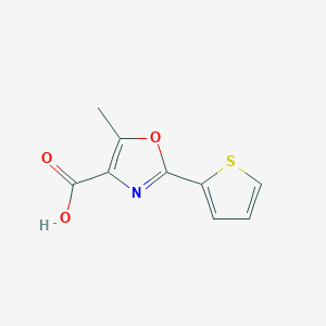 molecular formula C9H7NO3S B2576216 5-Methyl-2-(thiophen-2-yl)-1,3-oxazole-4-carboxylic acid CAS No. 1016526-89-8