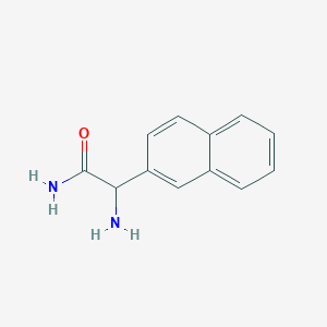 molecular formula C12H12N2O B2576217 2-Amino-2-naphthalen-2-ylacetamide CAS No. 874912-72-8