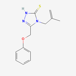 molecular formula C13H15N3OS B2576218 4-(2-甲基丙-2-烯-1-基)-5-(苯氧甲基)-4H-1,2,4-三唑-3-硫醇 CAS No. 328556-78-1