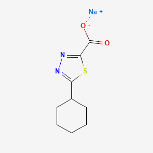 Sodium;5-cyclohexyl-1,3,4-thiadiazole-2-carboxylate