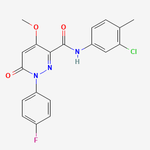 N-(3-chloro-4-methylphenyl)-1-(4-fluorophenyl)-4-methoxy-6-oxopyridazine-3-carboxamide