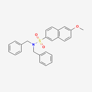 molecular formula C25H23NO3S B2576240 N,N-dibenzyl-6-methoxynaphthalene-2-sulfonamide CAS No. 428464-85-1