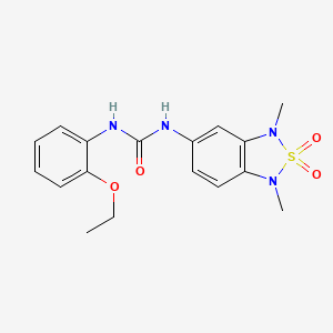 molecular formula C17H20N4O4S B2576260 1-(1,3-Dimethyl-2,2-dioxido-1,3-dihydrobenzo[c][1,2,5]thiadiazol-5-yl)-3-(2-ethoxyphenyl)urea CAS No. 2034457-16-2