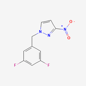 molecular formula C10H7F2N3O2 B2576269 1-[(3,5-Difluorophenyl)methyl]-3-nitro-1H-pyrazole CAS No. 1240568-37-9