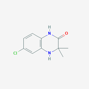 molecular formula C10H11ClN2O B2576280 6-氯-3,3-二甲基-1,2,3,4-四氢喹喔啉-2-酮 CAS No. 81016-66-2