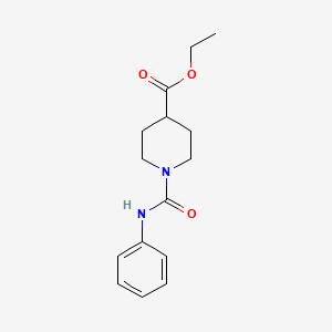 molecular formula C15H20N2O3 B2576281 1-(苯甲酰氨基甲酰基)哌啶-4-羧酸乙酯 CAS No. 307525-88-8