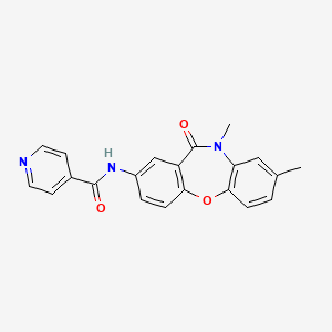molecular formula C21H17N3O3 B2576284 N-(8,10-dimethyl-11-oxo-10,11-dihydrodibenzo[b,f][1,4]oxazepin-2-yl)isonicotinamide CAS No. 1211831-06-9