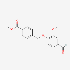 molecular formula C18H18O5 B2576295 Methyl 4-[(2-ethoxy-4-formylphenoxy)methyl]benzoate CAS No. 1987262-35-0