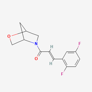 molecular formula C14H13F2NO2 B2576300 (E)-1-(2-oxa-5-azabicyclo[2.2.1]heptan-5-yl)-3-(2,5-difluorophenyl)prop-2-en-1-one CAS No. 2035004-83-0