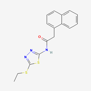 molecular formula C16H15N3OS2 B2576301 N-(5-(ethylthio)-1,3,4-thiadiazol-2-yl)-2-(naphthalen-1-yl)acetamide CAS No. 392239-69-9