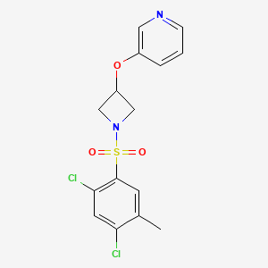 3-((1-((2,4-Dichloro-5-methylphenyl)sulfonyl)azetidin-3-yl)oxy)pyridine