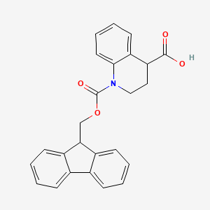 molecular formula C25H21NO4 B2576308 1-[(9H-Fluoren-9-ylmethoxy)carbonyl]-1,2,3,4-tetrahydroquinoline-4-carbox+ CAS No. 1515608-64-6