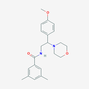 molecular formula C22H28N2O3 B2576311 N-(2-(4-methoxyphenyl)-2-morpholinoethyl)-3,5-dimethylbenzamide CAS No. 941964-97-2