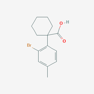molecular formula C14H17BrO2 B2576336 1-(2-Bromo-4-methylphenyl)cyclohexane-1-carboxylic acid CAS No. 1892026-82-2