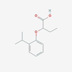 molecular formula C13H18O3 B2576338 2-[2-(丙-2-基)苯氧基]丁酸 CAS No. 161790-49-4