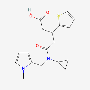 5-(cyclopropyl((1-methyl-1H-pyrrol-2-yl)methyl)amino)-5-oxo-3-(thiophen-2-yl)pentanoic acid
