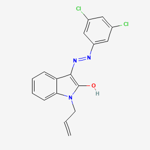molecular formula C17H13Cl2N3O B2576343 1-allyl-1H-indole-2,3-dione 3-[N-(3,5-dichlorophenyl)hydrazone] CAS No. 320422-18-2