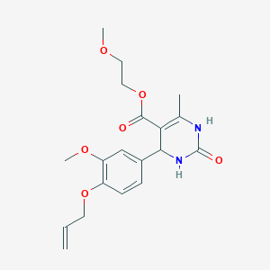 molecular formula C19H24N2O6 B257635 2-Methoxyethyl 4-[4-(allyloxy)-3-methoxyphenyl]-6-methyl-2-oxo-1,2,3,4-tetrahydro-5-pyrimidinecarboxylate 