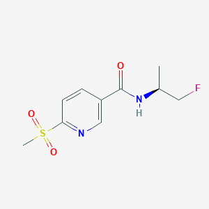 molecular formula C10H13FN2O3S B2576350 N-[(2S)-1-Fluoropropan-2-yl]-6-methylsulfonylpyridine-3-carboxamide CAS No. 2248544-88-7